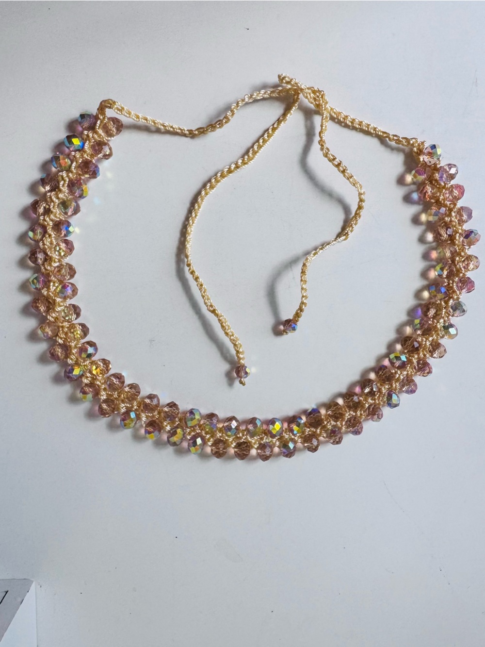 Glass bead necklace, 🦋